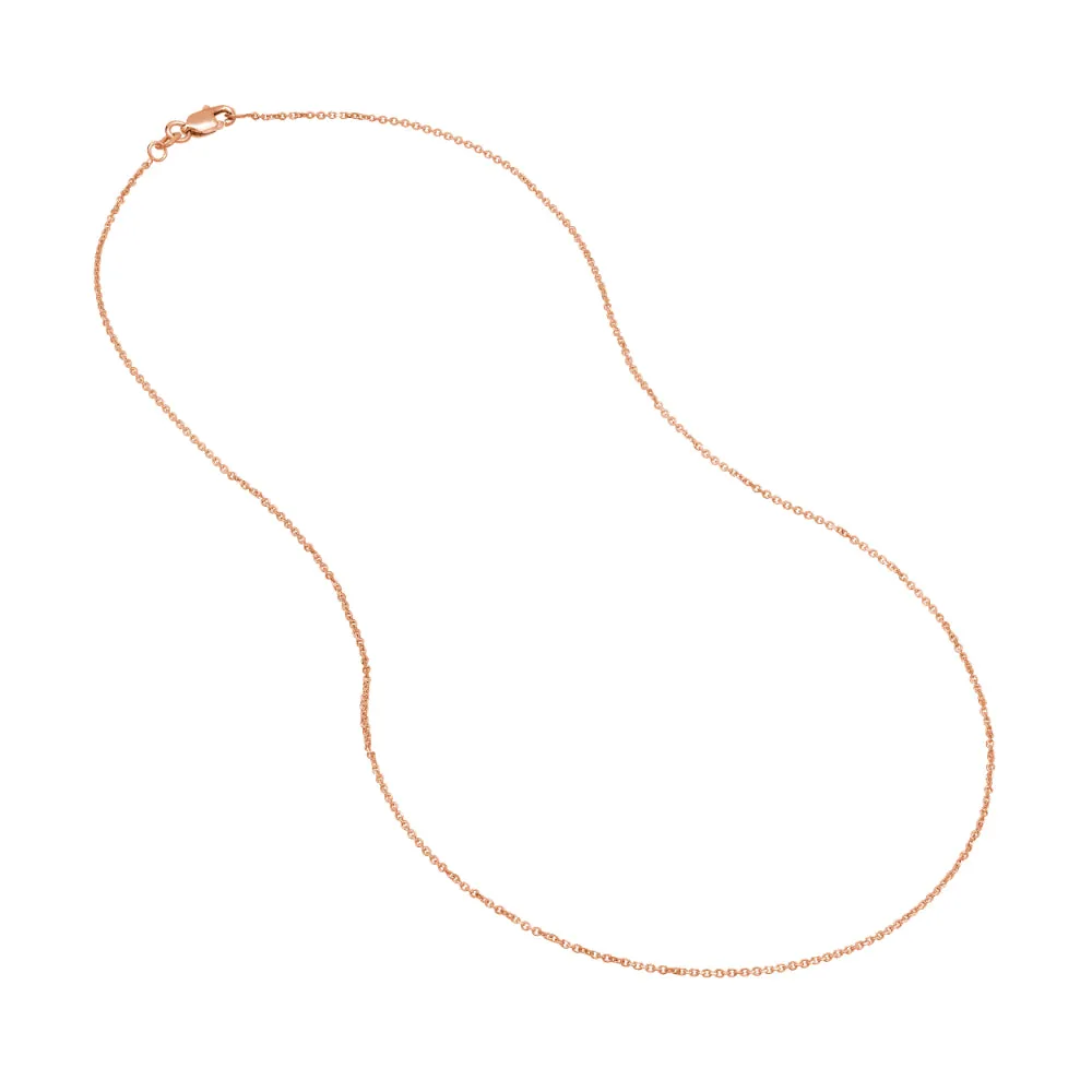 14k Gold Diamond-Cut Cable Chain