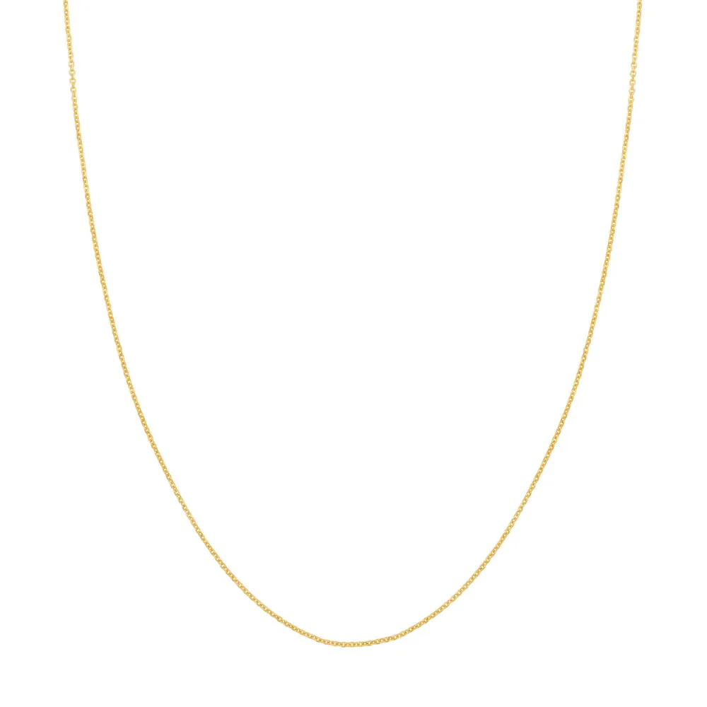 14k Gold Diamond-Cut Cable Chain