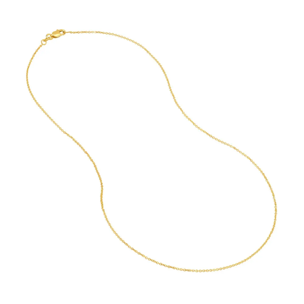 14k Gold Diamond-Cut Cable Chain