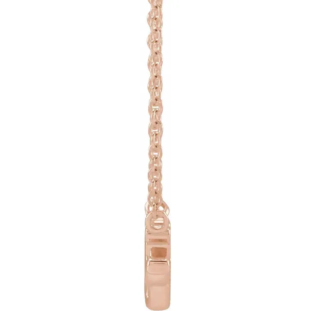 14K Rose Gold Lowercase Script Gigi 18" Necklace