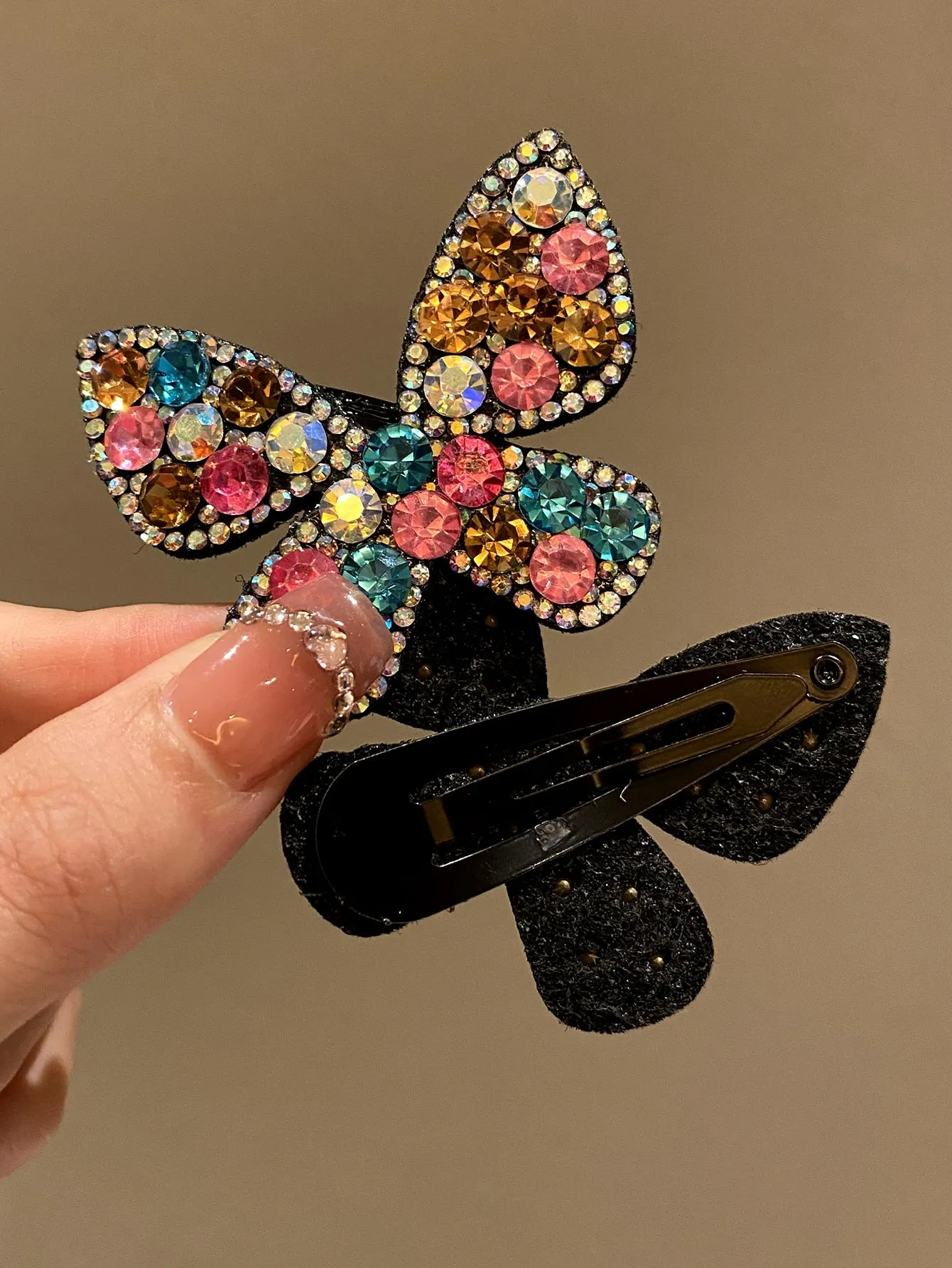 4pcs Beautiful Butterfly Rhinestone Hair Clip for Women Barrette Styling Hair