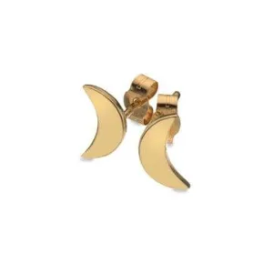 9ct Gold Moon Stud Earrings