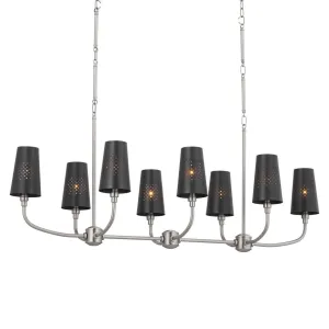 Adeena 47 in. 8 Lights Chandelier Pewter finish