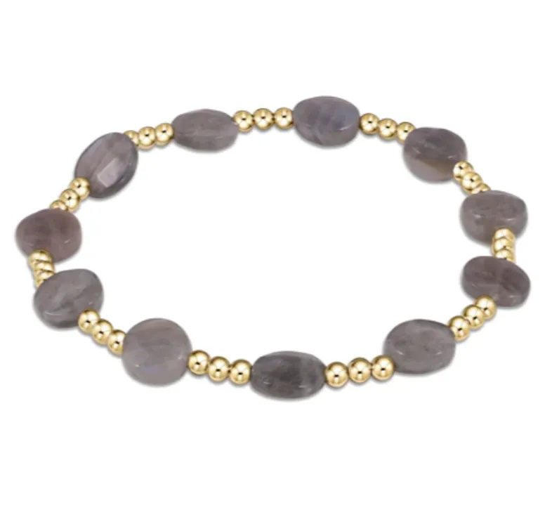 Admire Gold Bead Bracelet - Labradorite