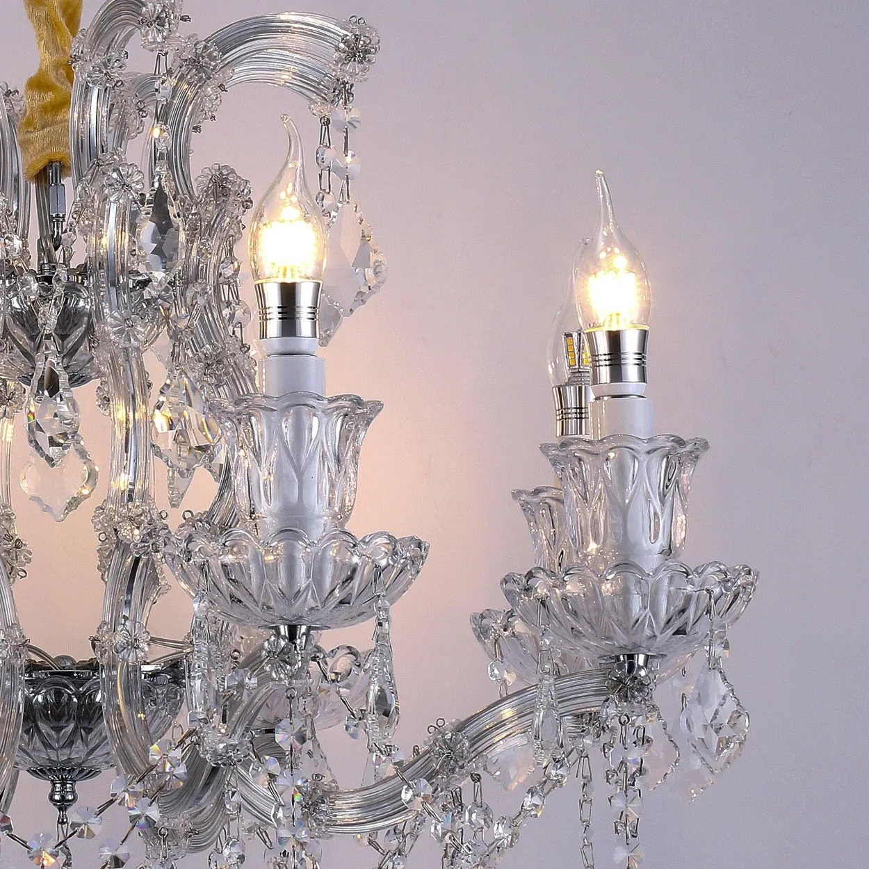 ANKUR IRIS 8 LIGHT CLEAR CRYSTAL CHANDELIER