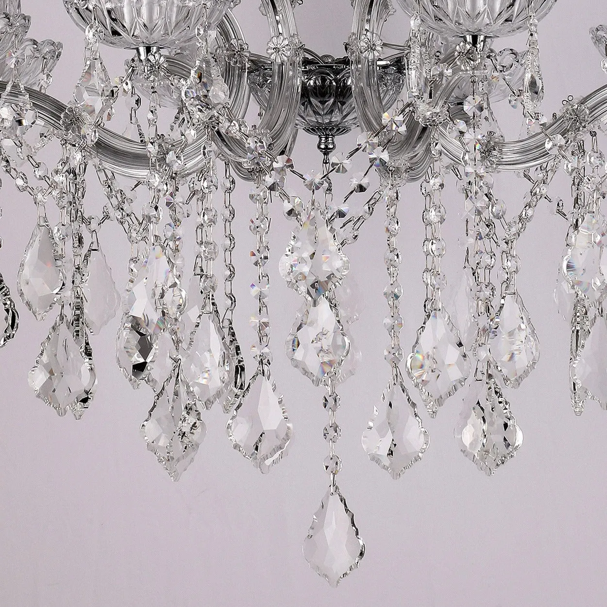 ANKUR IRIS 8 LIGHT CLEAR CRYSTAL CHANDELIER