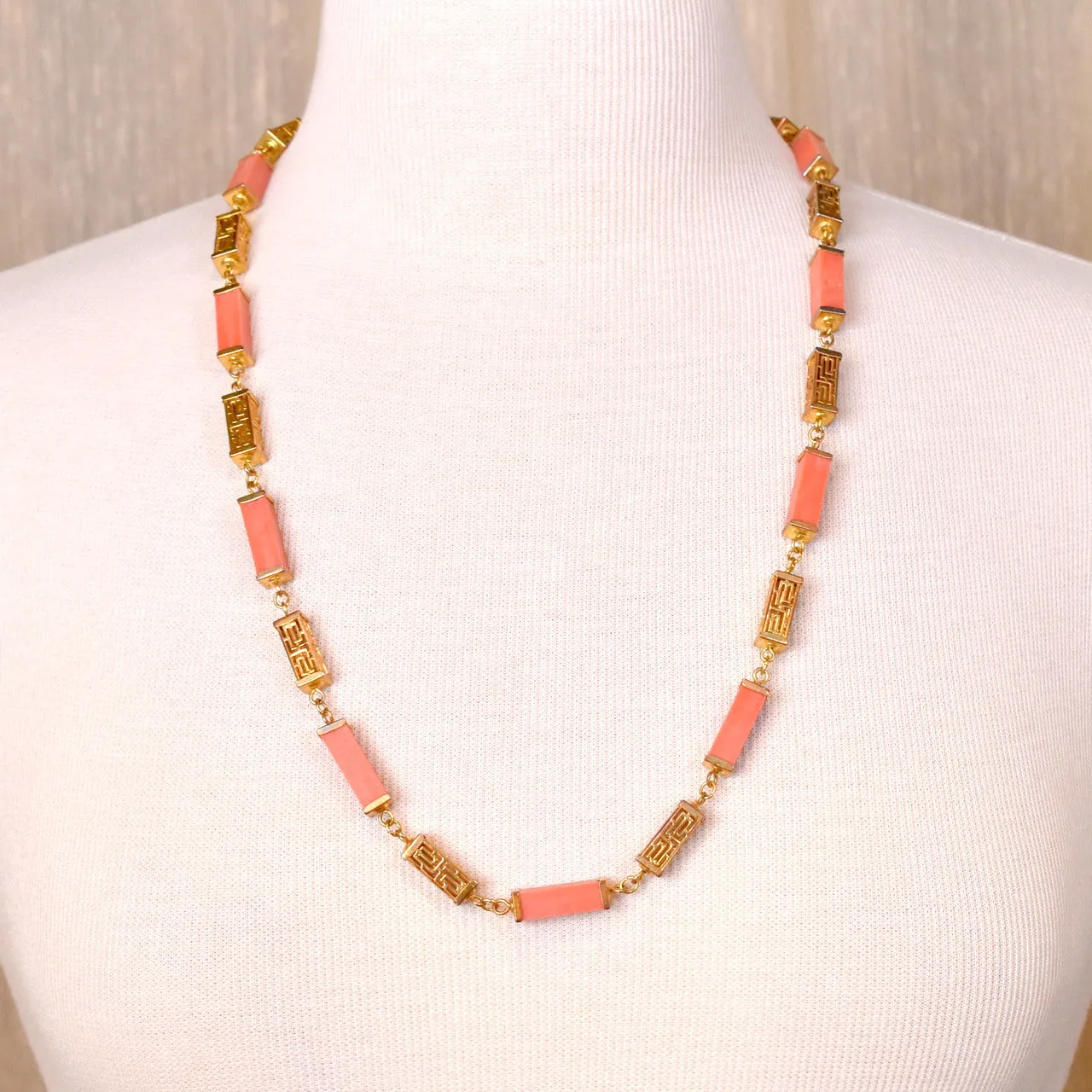 Asian Filigree Coral Necklace