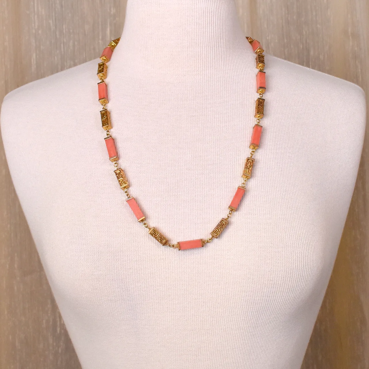 Asian Filigree Coral Necklace