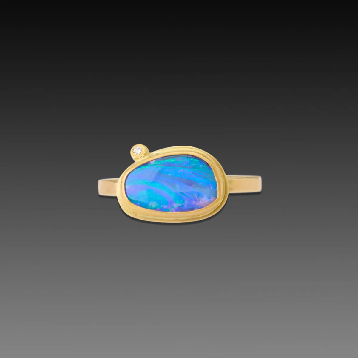 Australian Boulder Opal Ring