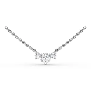 Ben Garelick Half Carat Three Stone Diamond Necklace