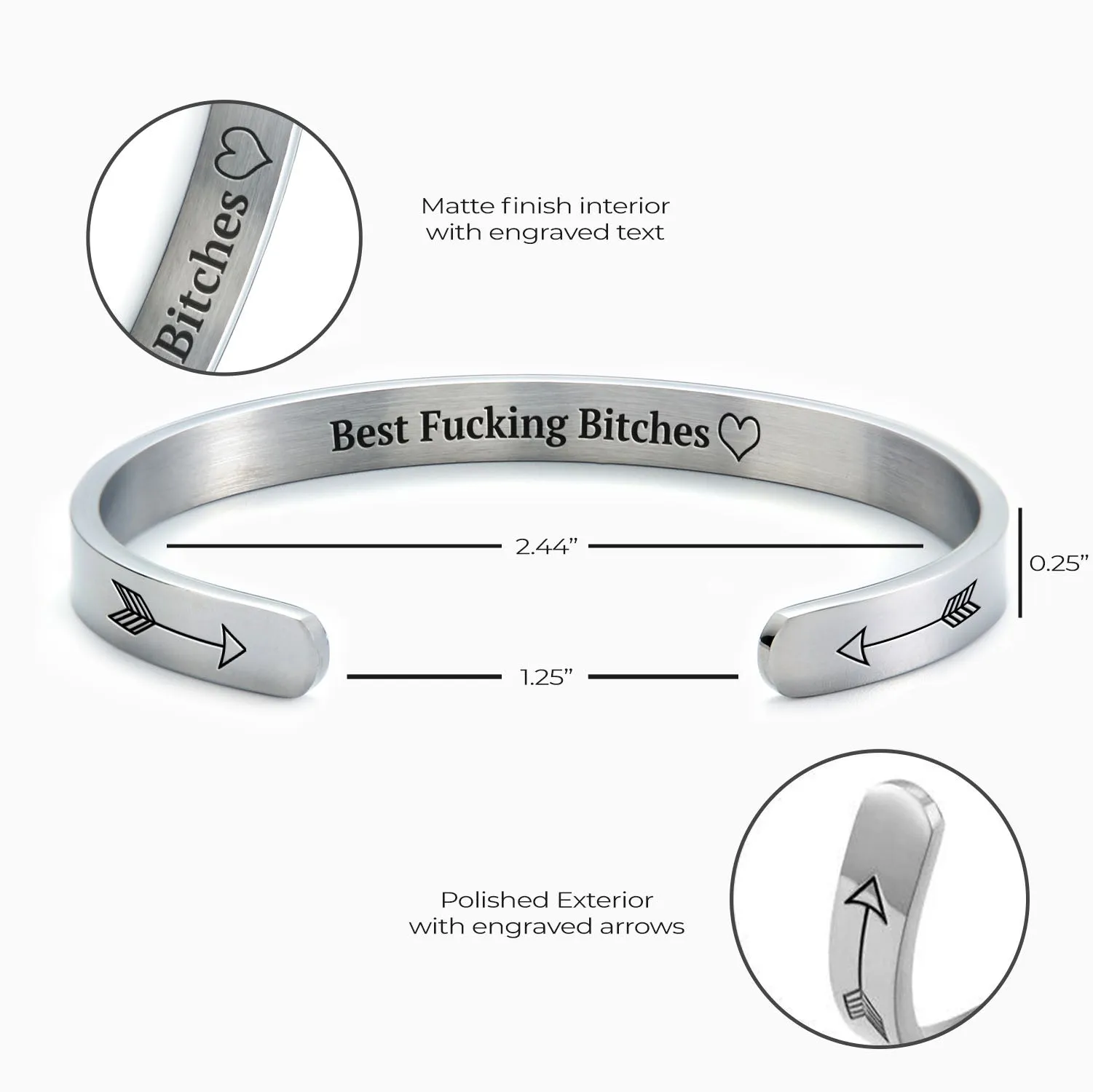 Best Fucking Bitches Personalizable Cuff Bracelet