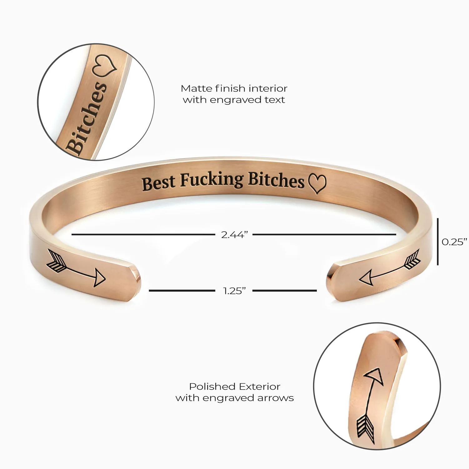 Best Fucking Bitches Personalizable Cuff Bracelet