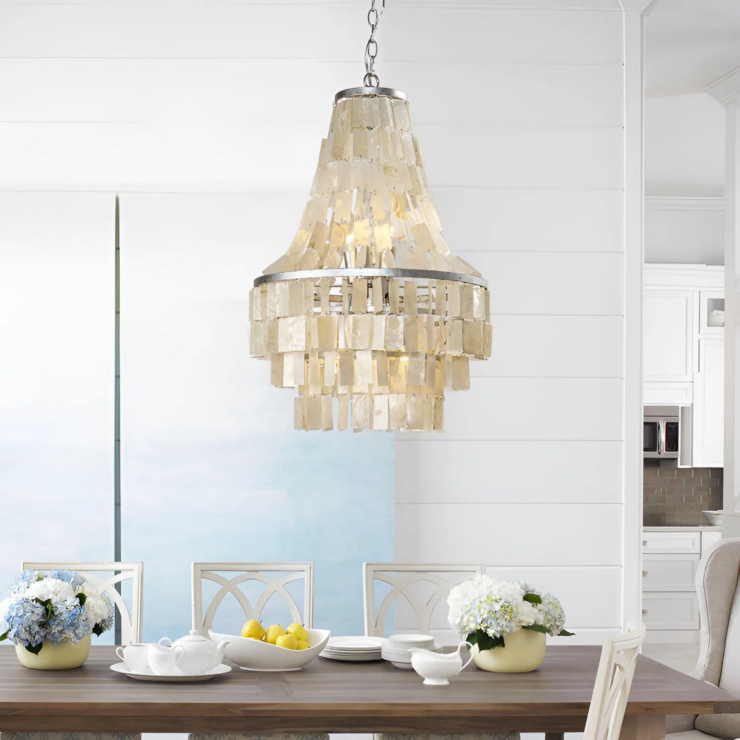 Boho Shell Tiered Chandelier