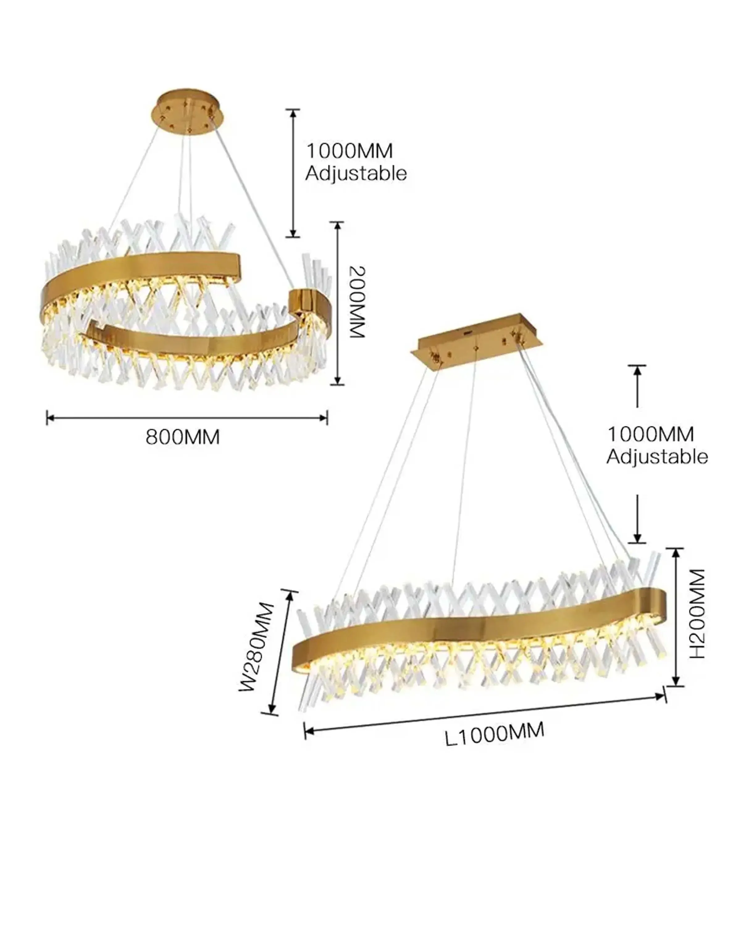 Cameroon Classic Crystal Glass Chandelier Light