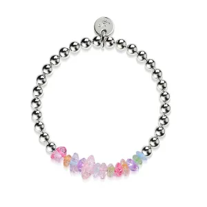 Candy Quartz | Silver | Uncut Gemstone Bracelet