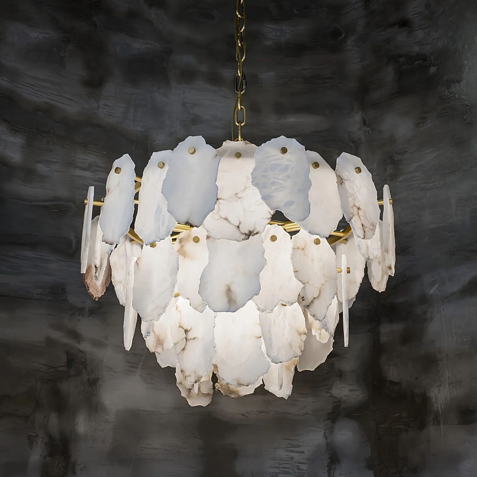 Crescent Alabaster Chandeliers