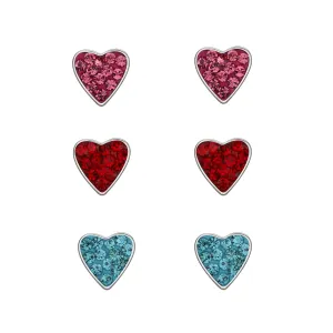 Crystal Hearts Stud Set