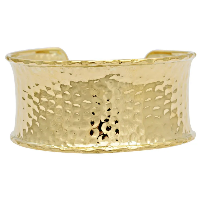 Cuff Bangle-Plain Gold