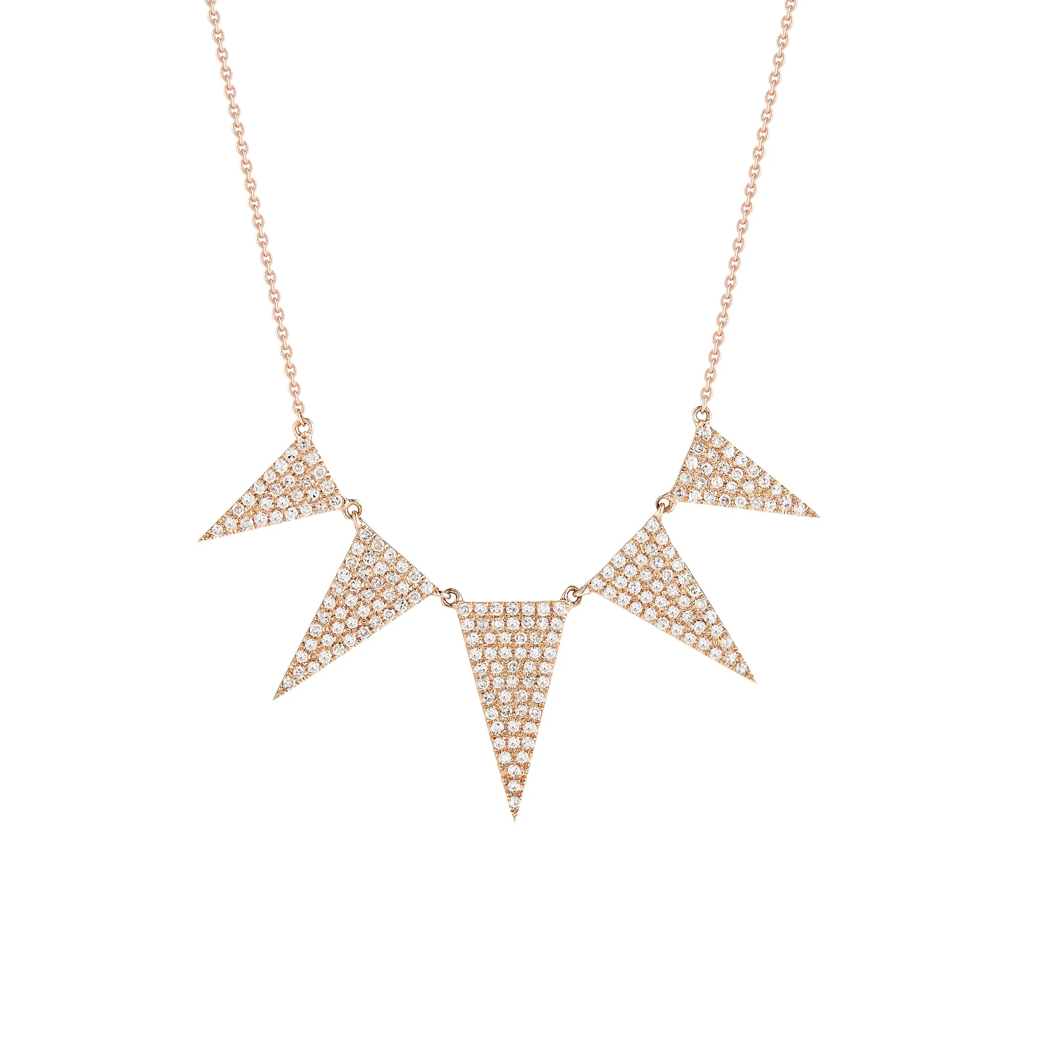 Diamond Graduated Triangle Necklace