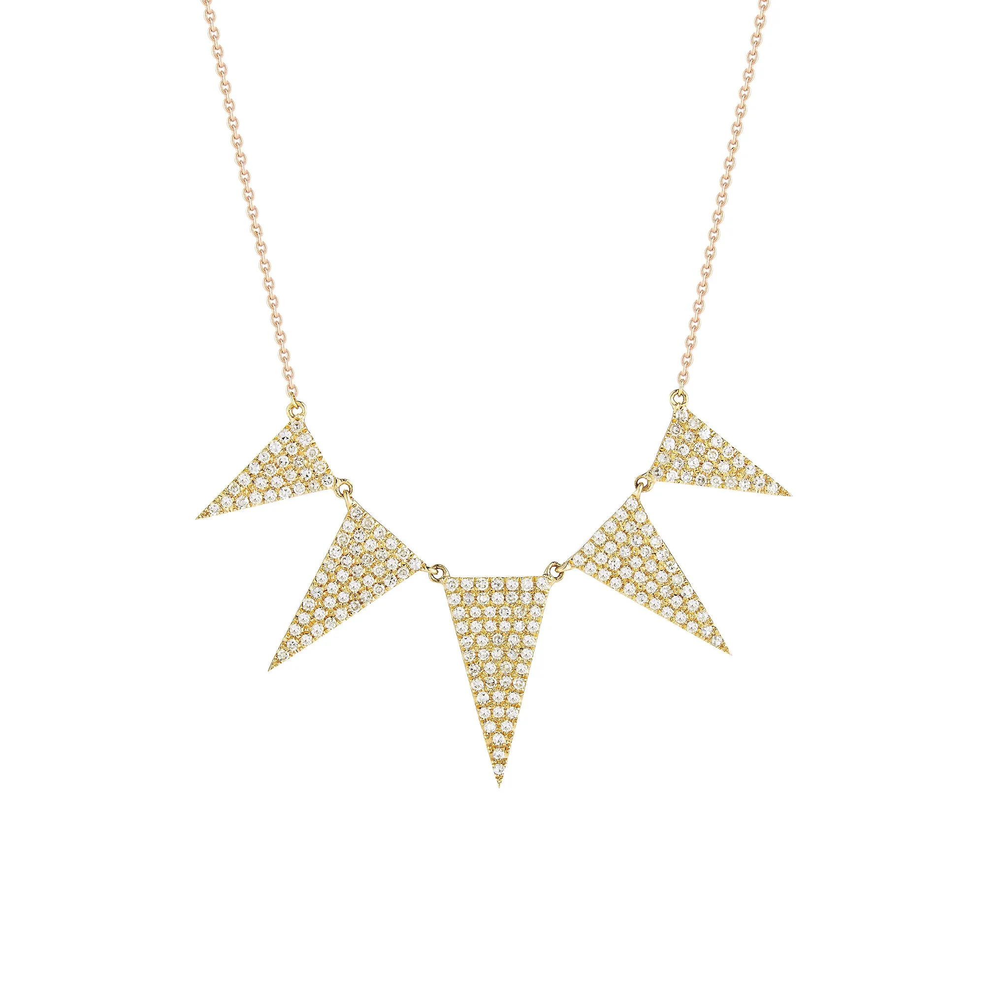 Diamond Graduated Triangle Necklace