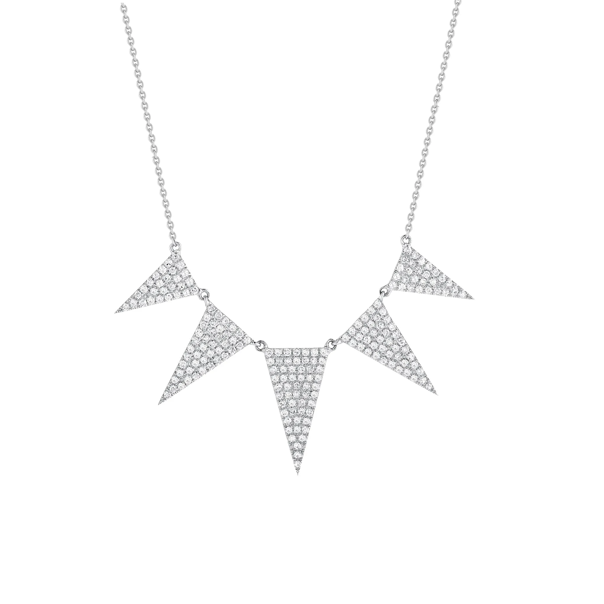 Diamond Graduated Triangle Necklace