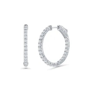 Diamond Inside-Out Hoop Earrings (1.50 ct.) in 14K Gold