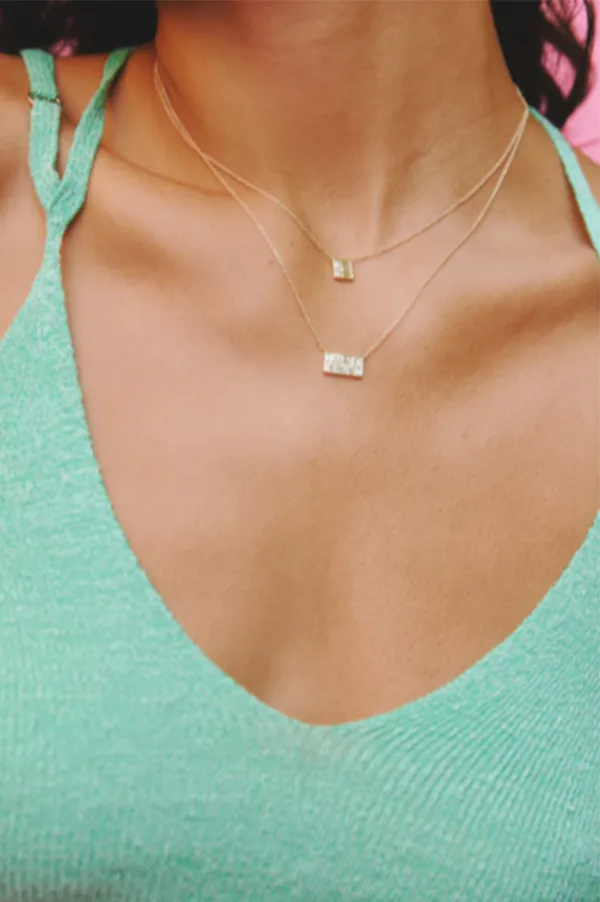 Diamond Square Illusion Necklace