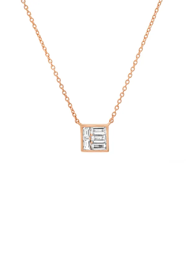 Diamond Square Illusion Necklace