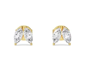 Double Marquise Lab Grown Diamond Stud Earrings