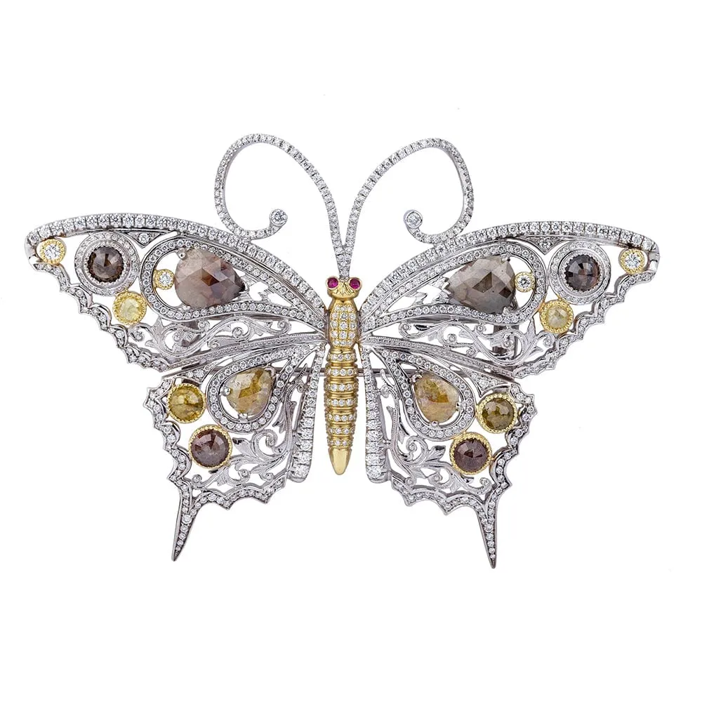 Dreaming in Color Butterfly Brooch