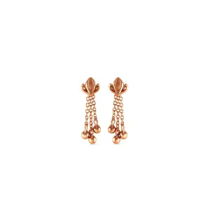 Dual Tassel Earring Short - 18K Rose Gold Vemeil