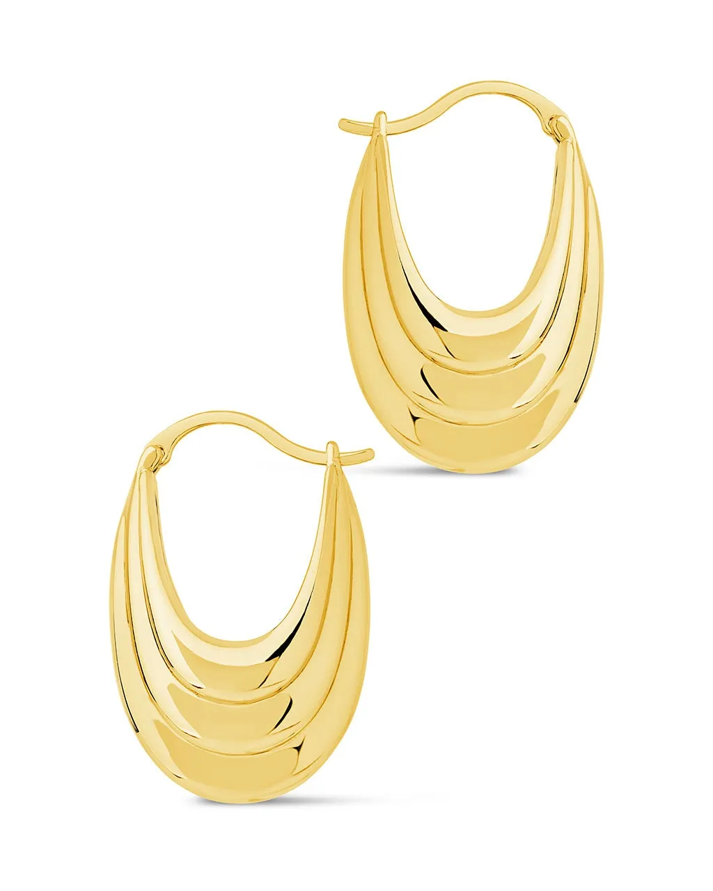 Elodie Textured Statement Hoop Earrings