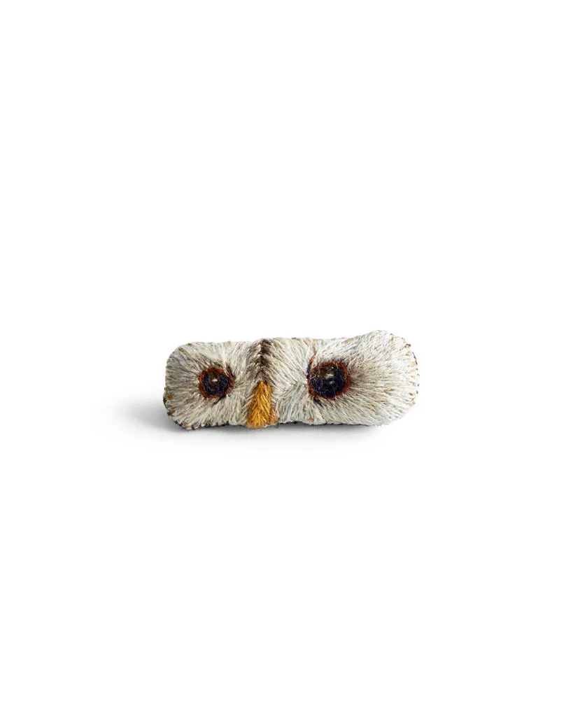 Embroidered Eye Brooch - Owl (OUT OF STOCK)