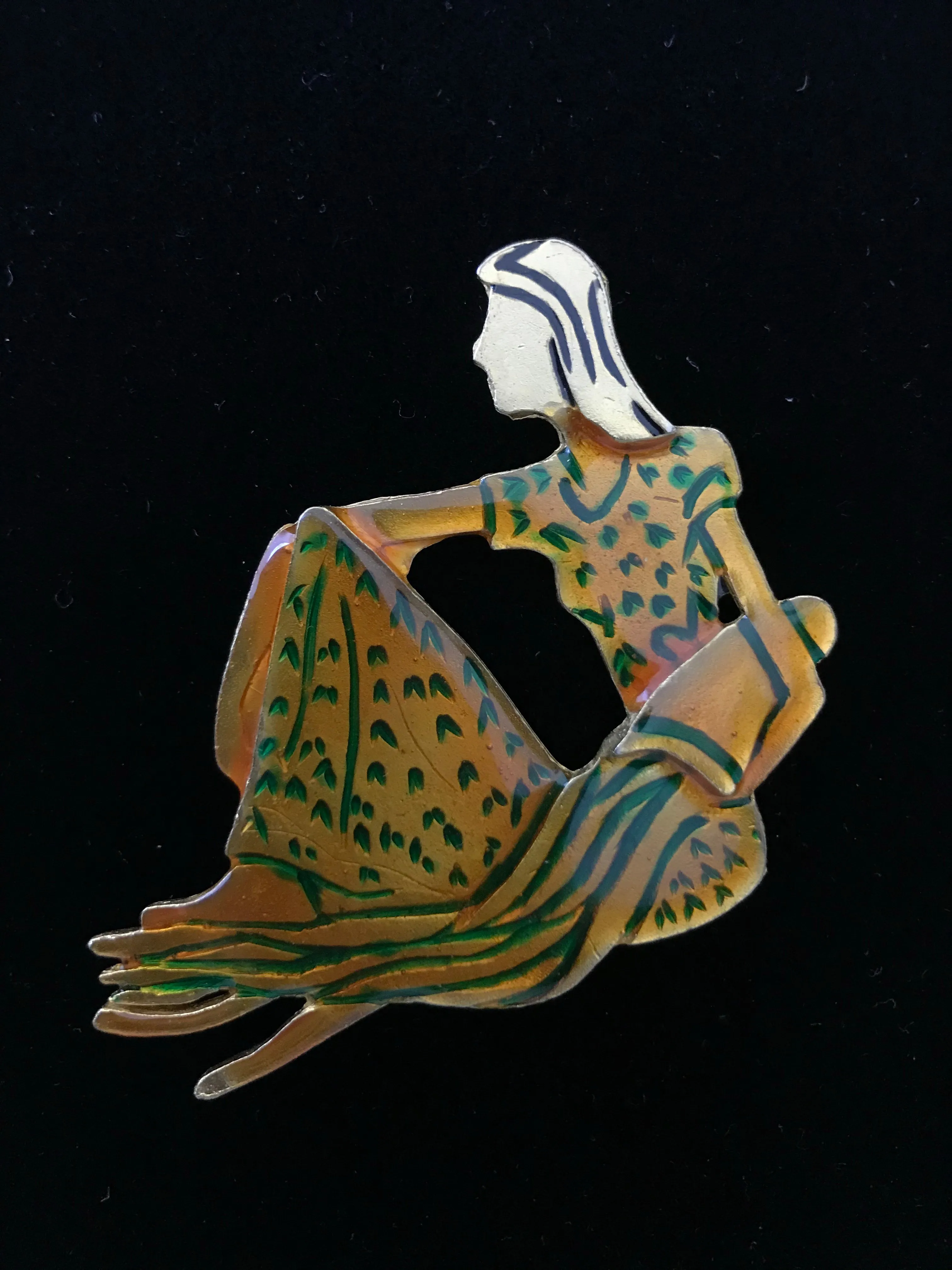 Enameled Lady  Magnet