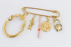 GOLD BABY CARRIAGE Pin