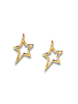 Gold Shooting Star Dust Earring Charms