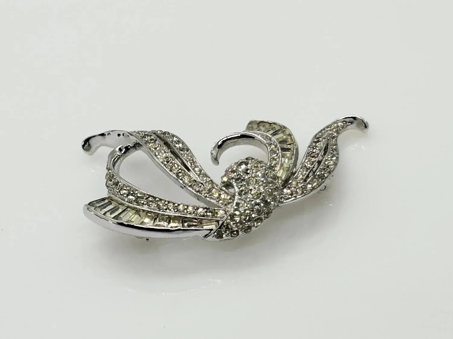 Graceful and Elegant Vintage Panetta Rhinestone Brooch