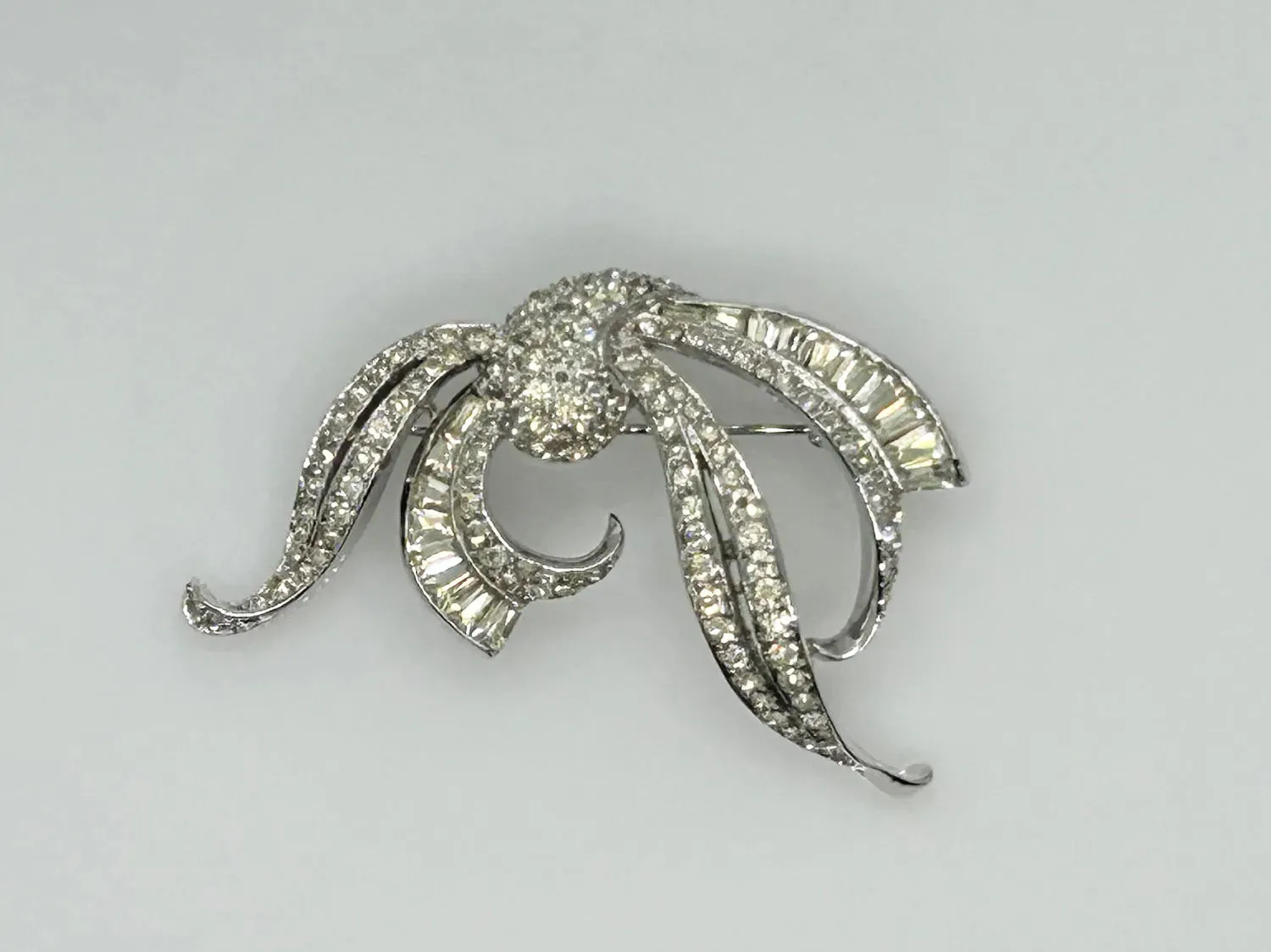 Graceful and Elegant Vintage Panetta Rhinestone Brooch