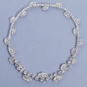 Grand French Garland Diamond Rivieré Necklace