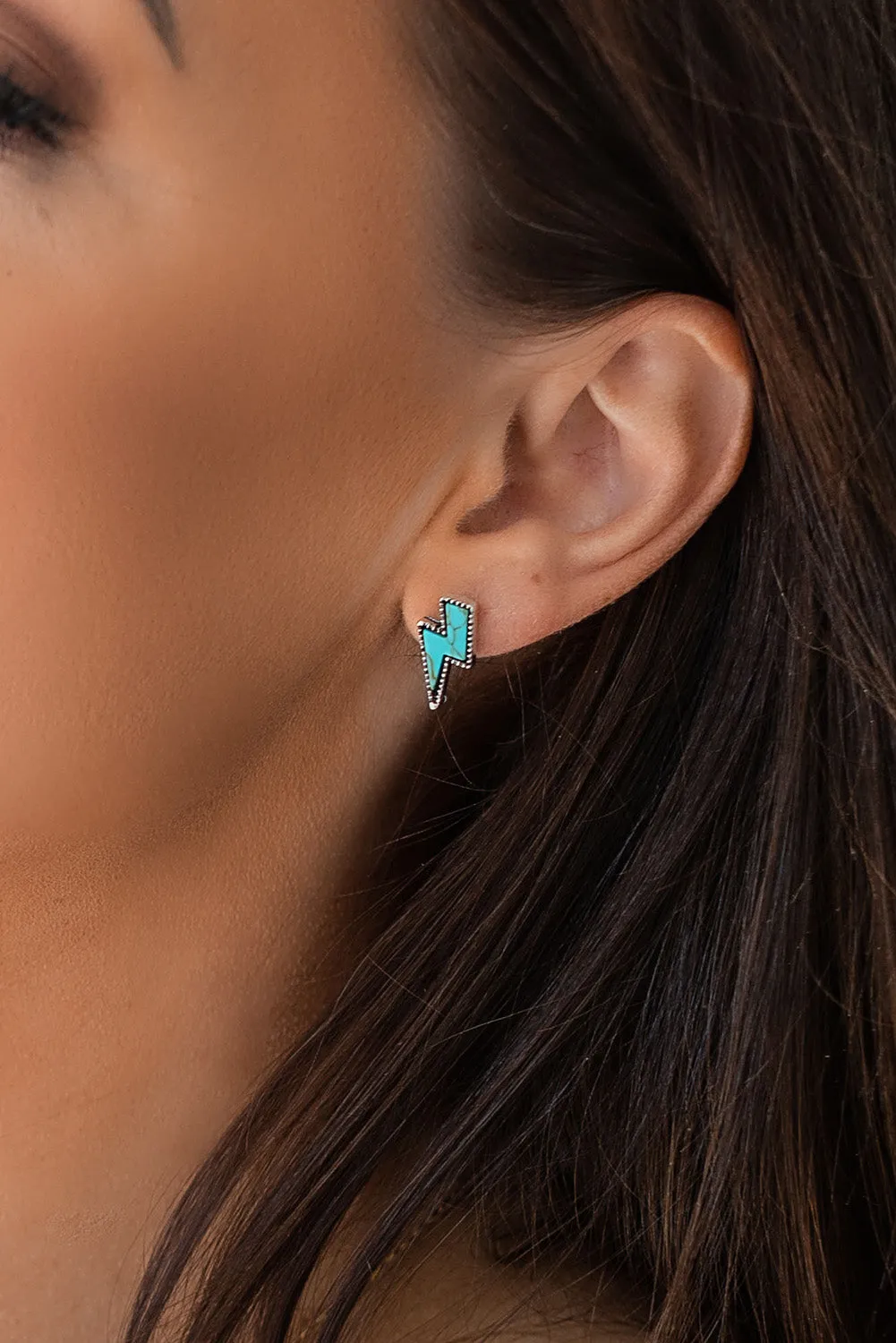 Green Three-piece Turquoise Stud Earrings Set