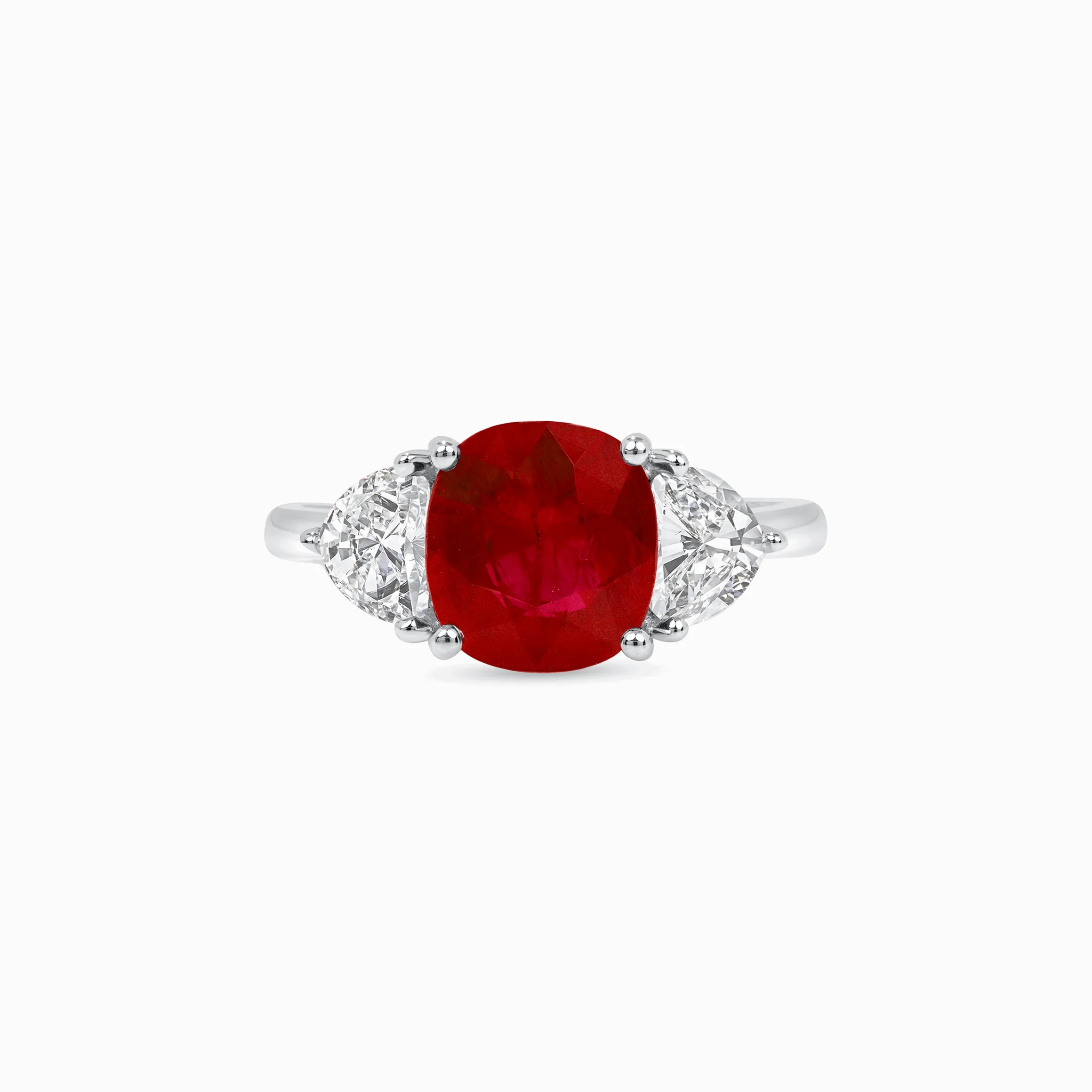 Greenland Ruby Diamond Platinum Ring