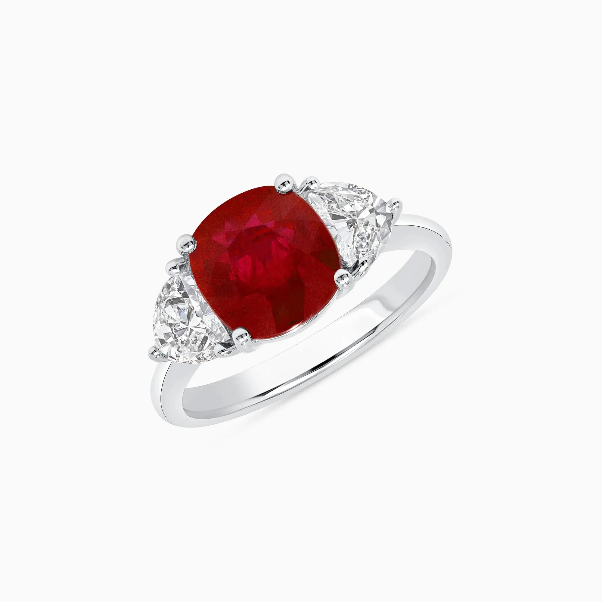 Greenland Ruby Diamond Platinum Ring