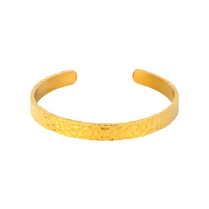 Hammered Gold Cuff Bracelet