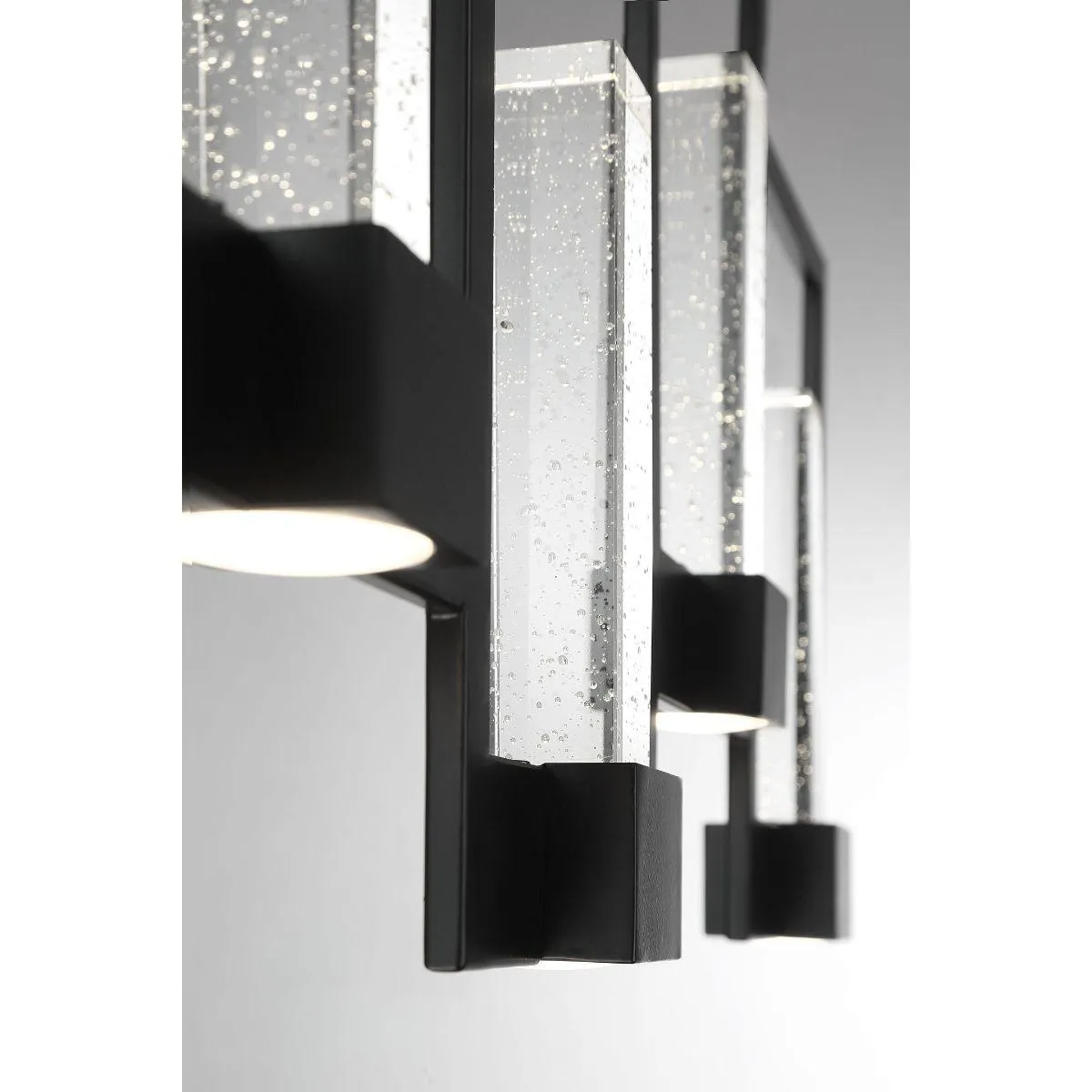 Hanson 39 in. 10 Lights LED Chandelier Black Finish