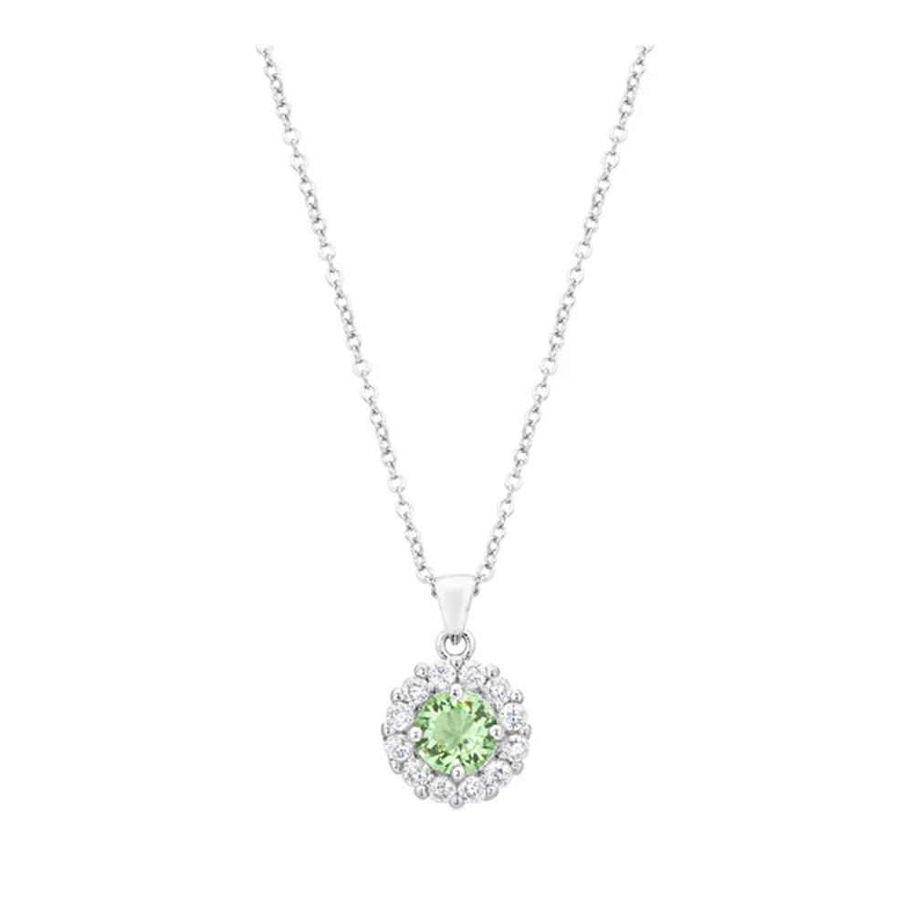 J Goodin Cubic Zirconia Classic Wedding Anniversary Style Bella Bridal Pendant in Peridot For Women