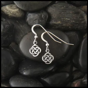 Josephine's Knot Celtic Drop Earrings in Sterling Silver