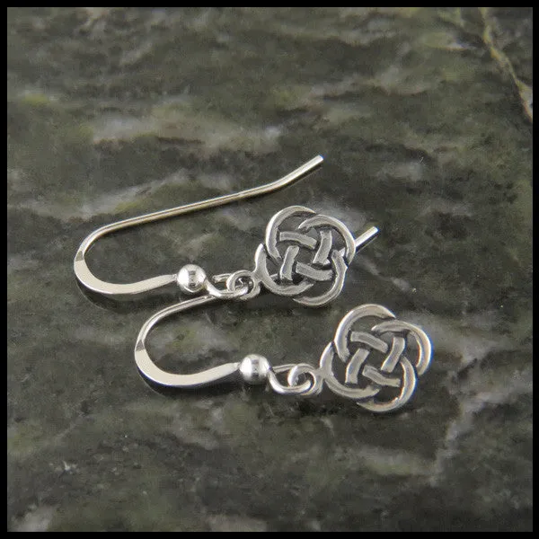 Josephine's Knot Celtic Drop Earrings in Sterling Silver