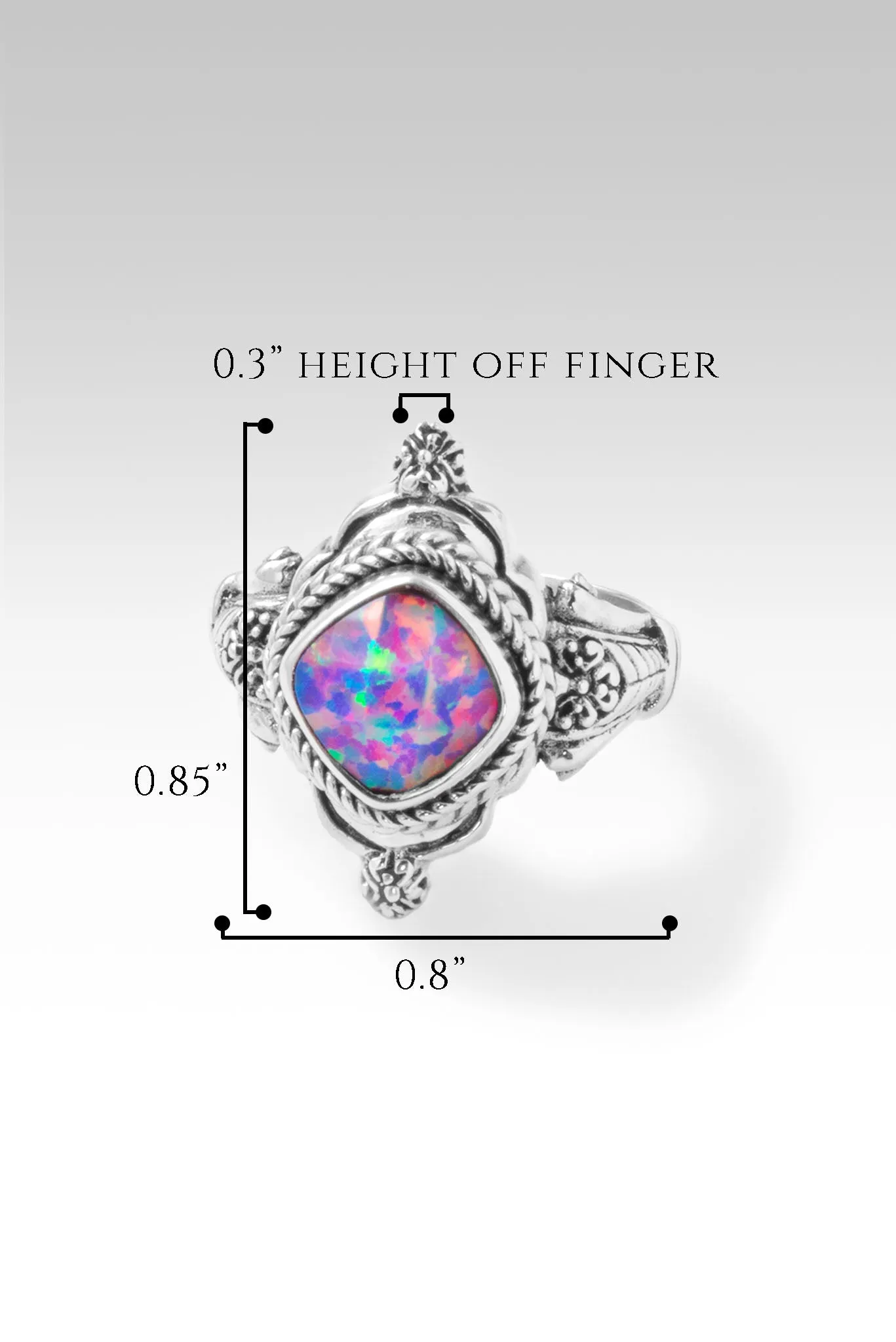 Lasting Change Ring™ in Multi Lavendar Simulated Opal