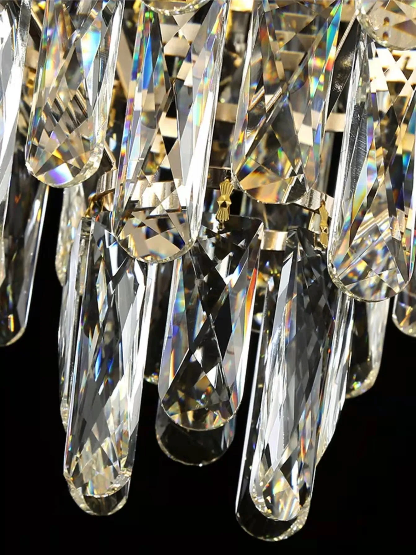 Luxury Funnel Crystal Chandelier for High-ceiling