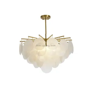 Luxury Glass LED Pendant Chandelier for Living Room and Dining Island by Mansion Lighting